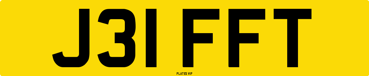 J31 FFT Number Plate