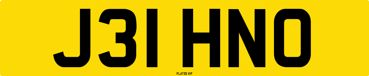J31 HNO Number Plate