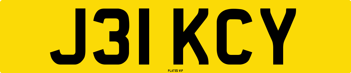 J31 KCY Number Plate