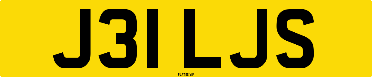 J31 LJS Number Plate