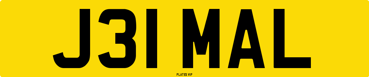 J31 MAL Number Plate