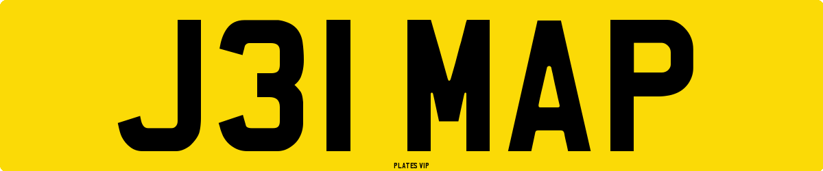 J31 MAP Number Plate