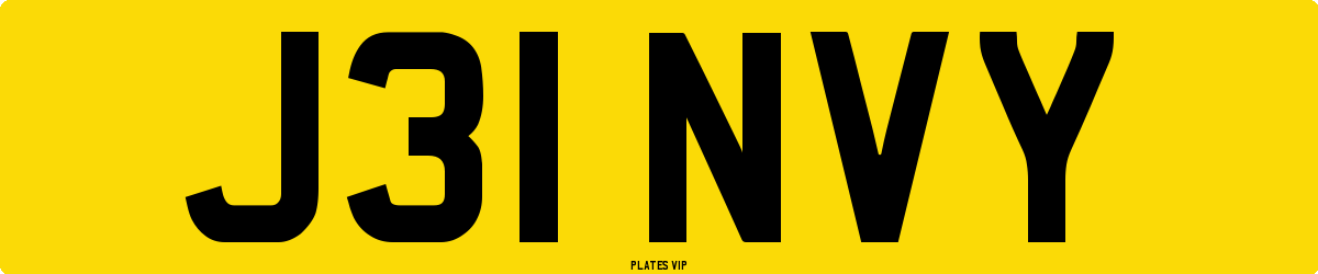 J31 NVY Number Plate