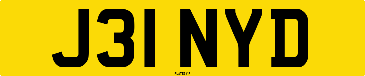 J31 NYD Number Plate