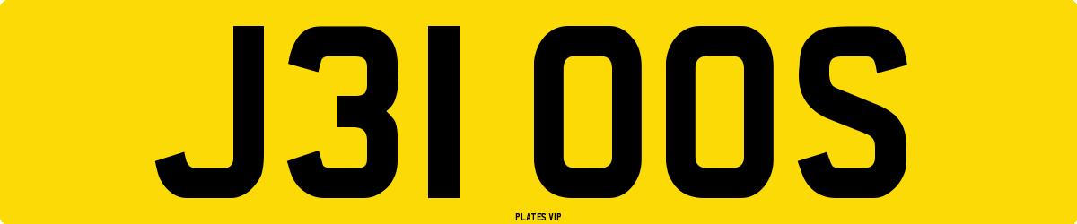 J31 OOS Number Plate