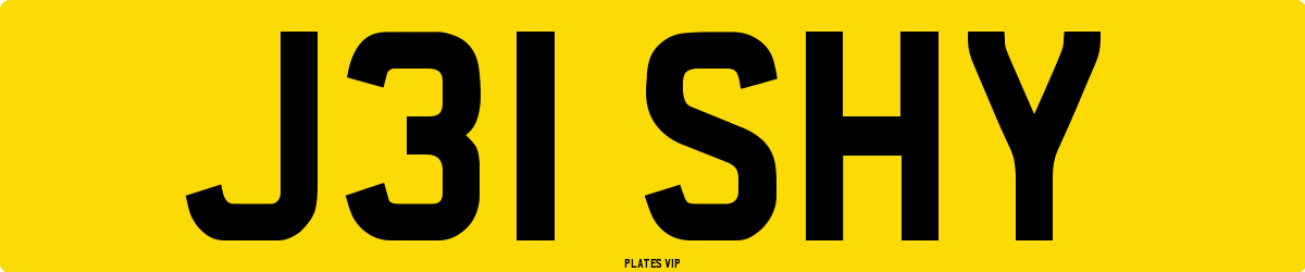 J31 SHY Number Plate