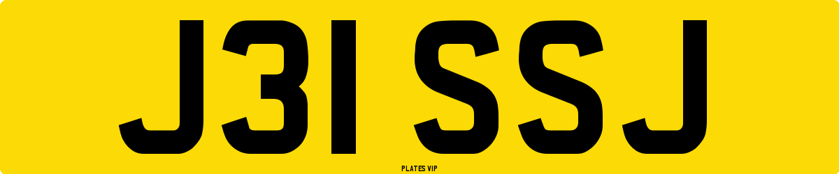 J31 SSJ Number Plate