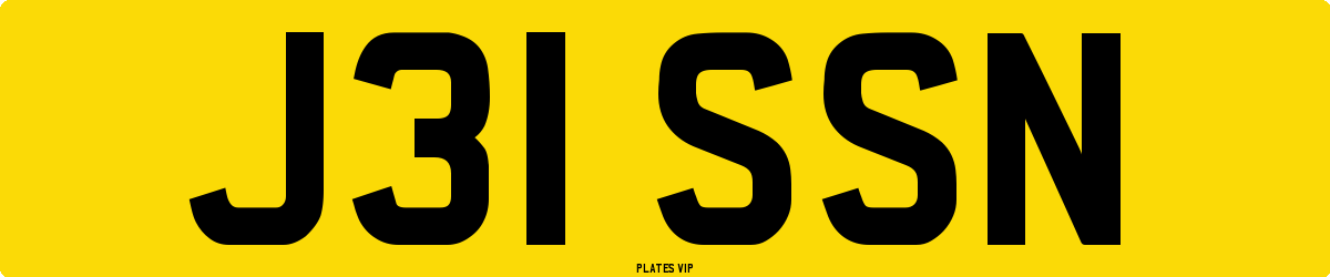 J31 SSN Number Plate