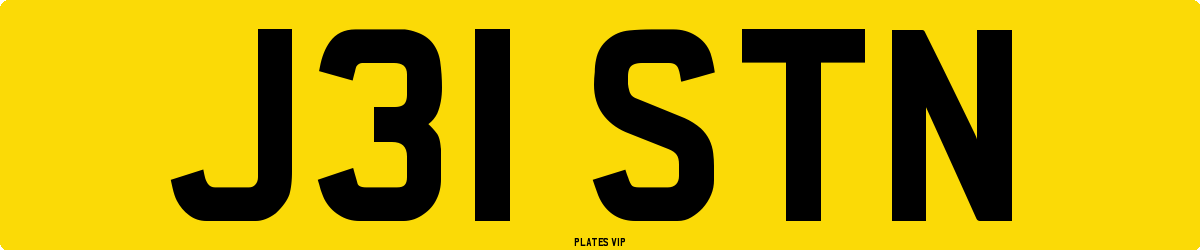 J31 STN Number Plate