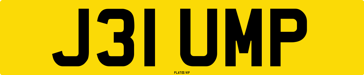 J31 UMP Number Plate