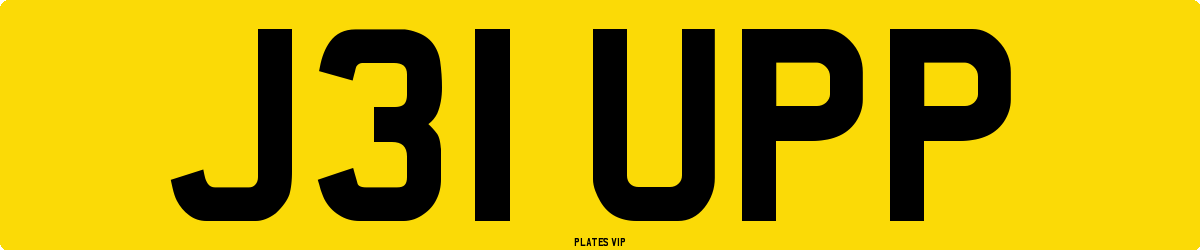 J31 UPP Number Plate