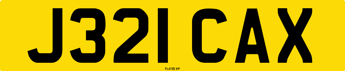 J321 CAX Number Plate