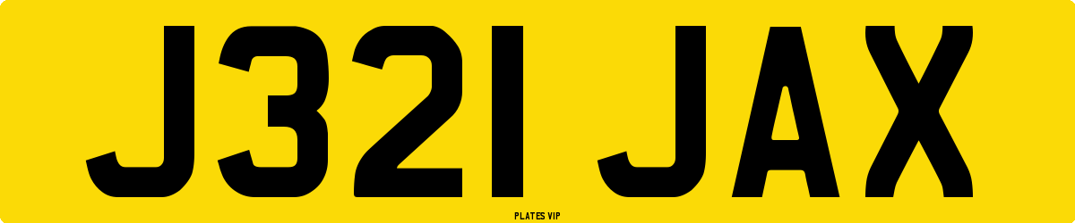 J321 JAX Number Plate