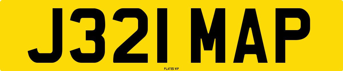 J321 MAP Number Plate