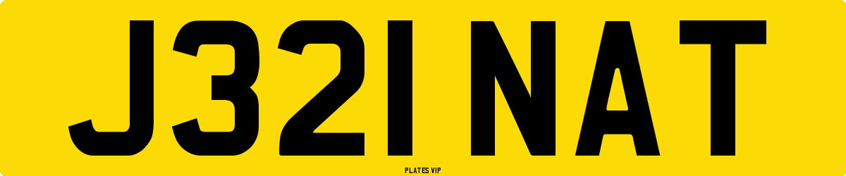 J321 NAT Number Plate