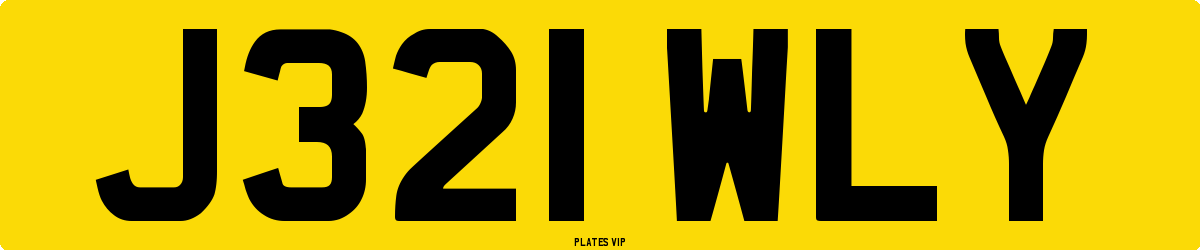 J321 WLY Number Plate