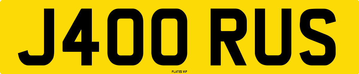 J400 RUS Number Plate