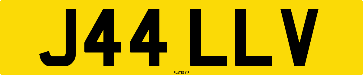 J44 LLV Number Plate