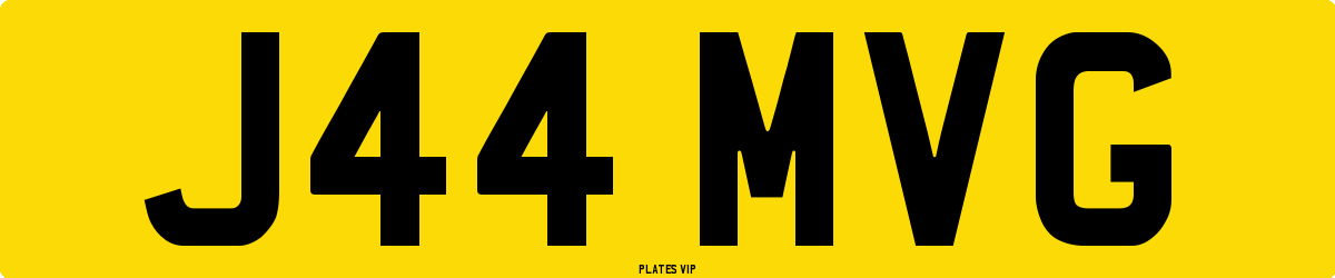 J44 MVG Number Plate