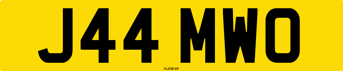 J44 MWO Number Plate