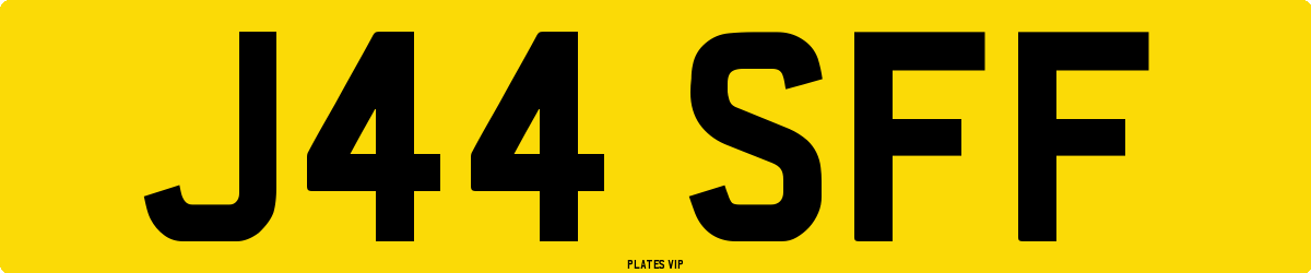 J44 SFF Number Plate