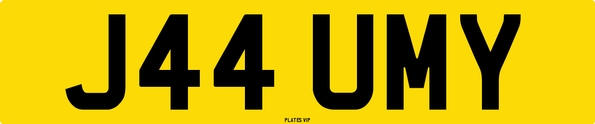 J44 UMY Number Plate