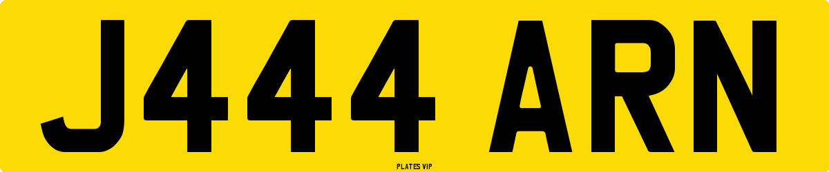 J444 ARN Number Plate