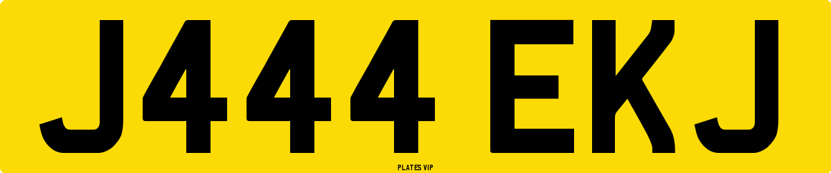 J444 EKJ Number Plate