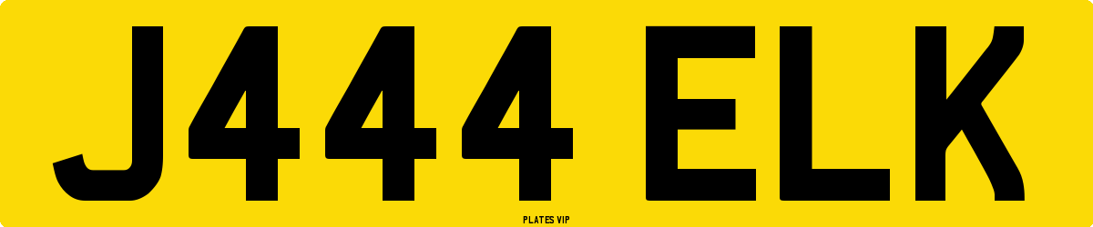 J444 ELK Number Plate