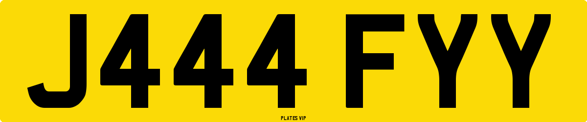 J444 FYY Number Plate