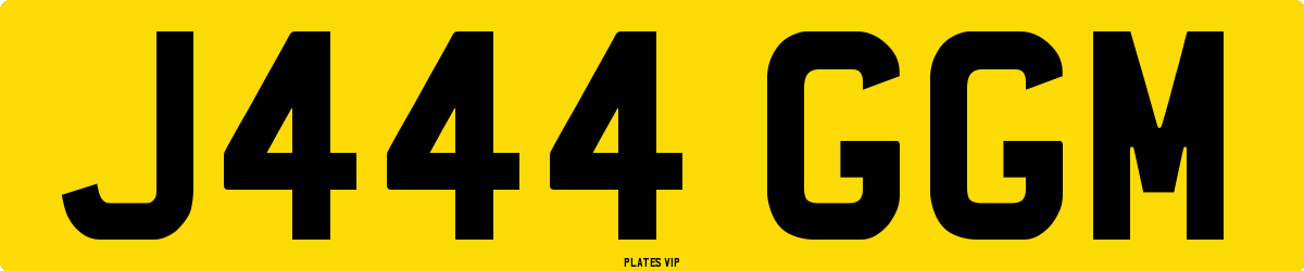J444 GGM Number Plate
