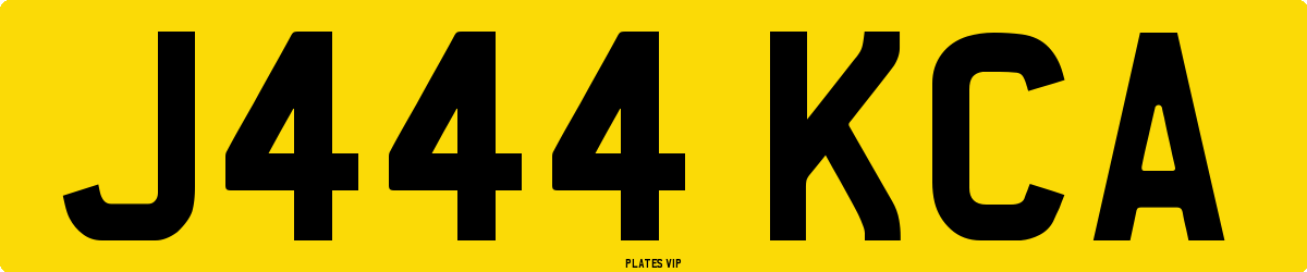 J444 KCA Number Plate