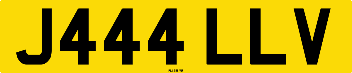 J444 LLV Number Plate