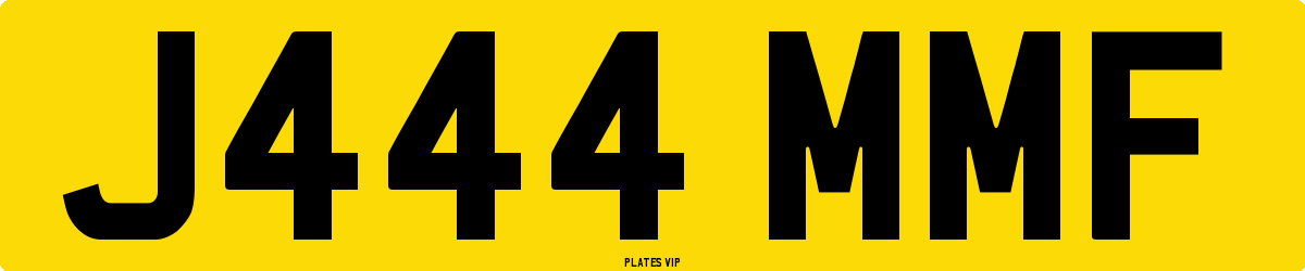 J444 MMF Number Plate