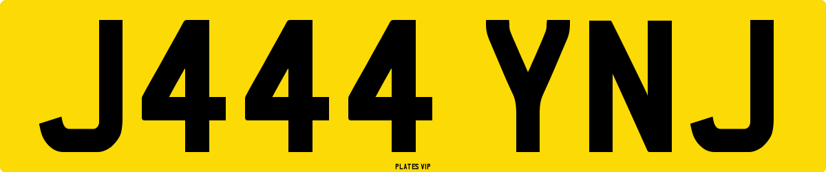 J444 YNJ Number Plate