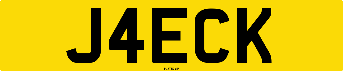 J4ECK Number Plate