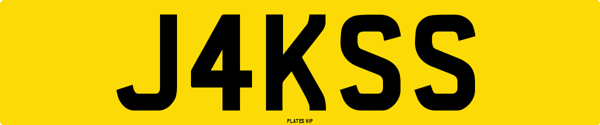 J4KSS Number Plate