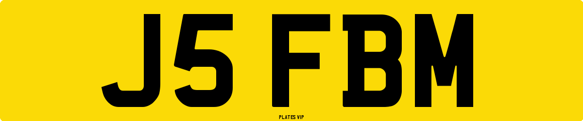 J5 FBM Number Plate