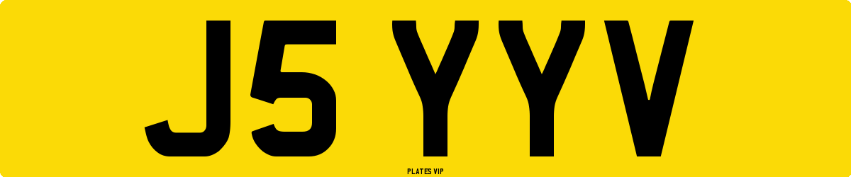 J5 YYV Number Plate