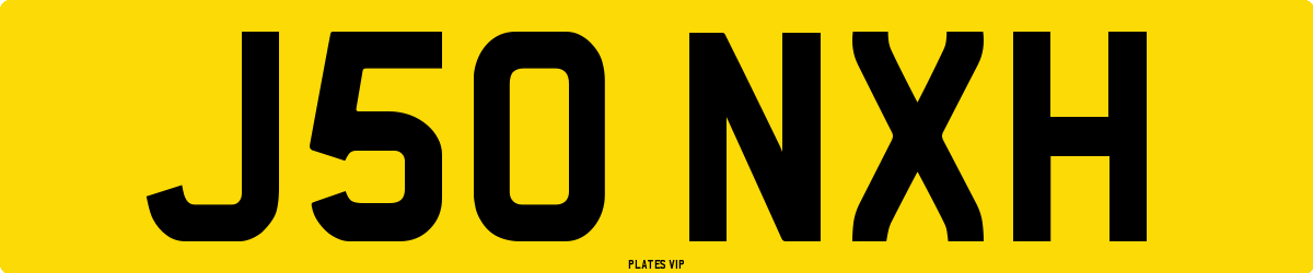 J50 NXH Number Plate