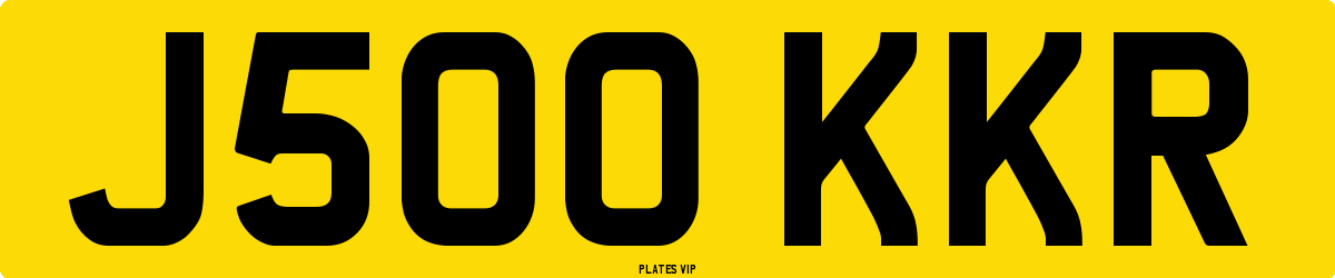 J500 KKR Number Plate
