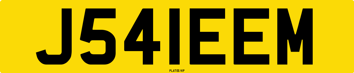 J54IEEM Number Plate