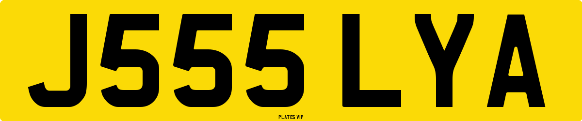 J555 LYA Number Plate