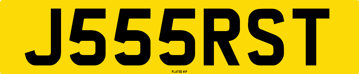 J555RST Number Plate