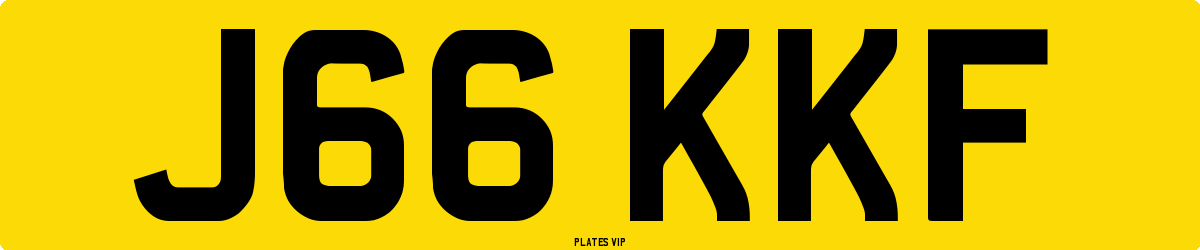 J66 KKF Number Plate