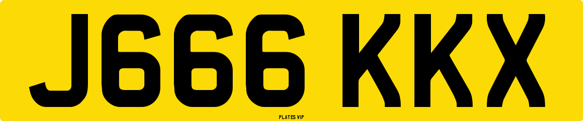J666 KKX Number Plate
