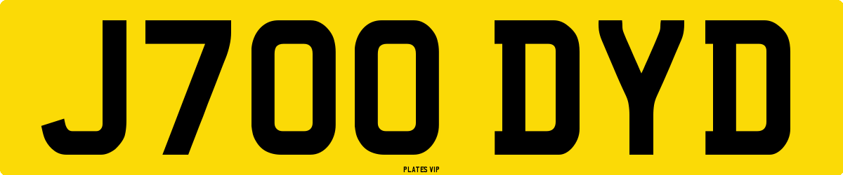 J700 DYD Number Plate
