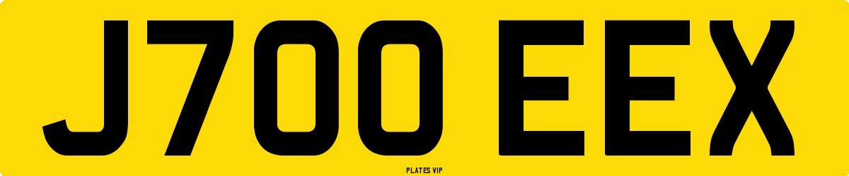 J700 EEX Number Plate