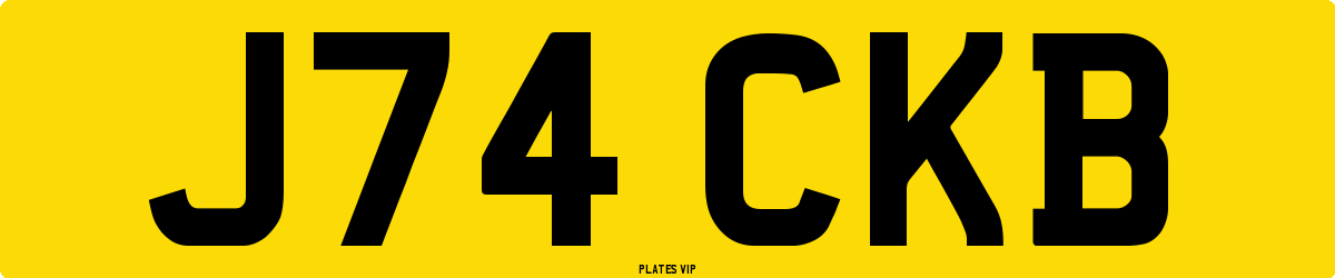 J74 CKB Number Plate
