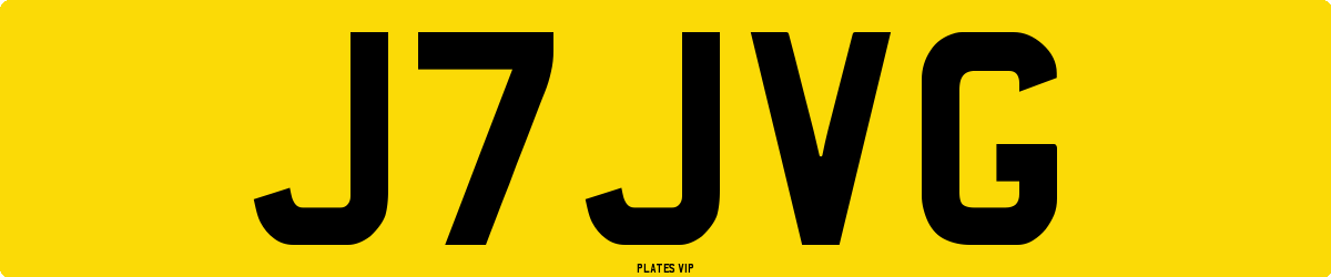 J7JVG Number Plate